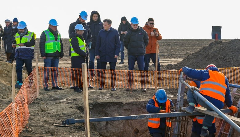 Vizita prim-ministrului Dorin Recean pe șantierul de construcție a liniei electrice aeriene Vulcănești-Chișinău